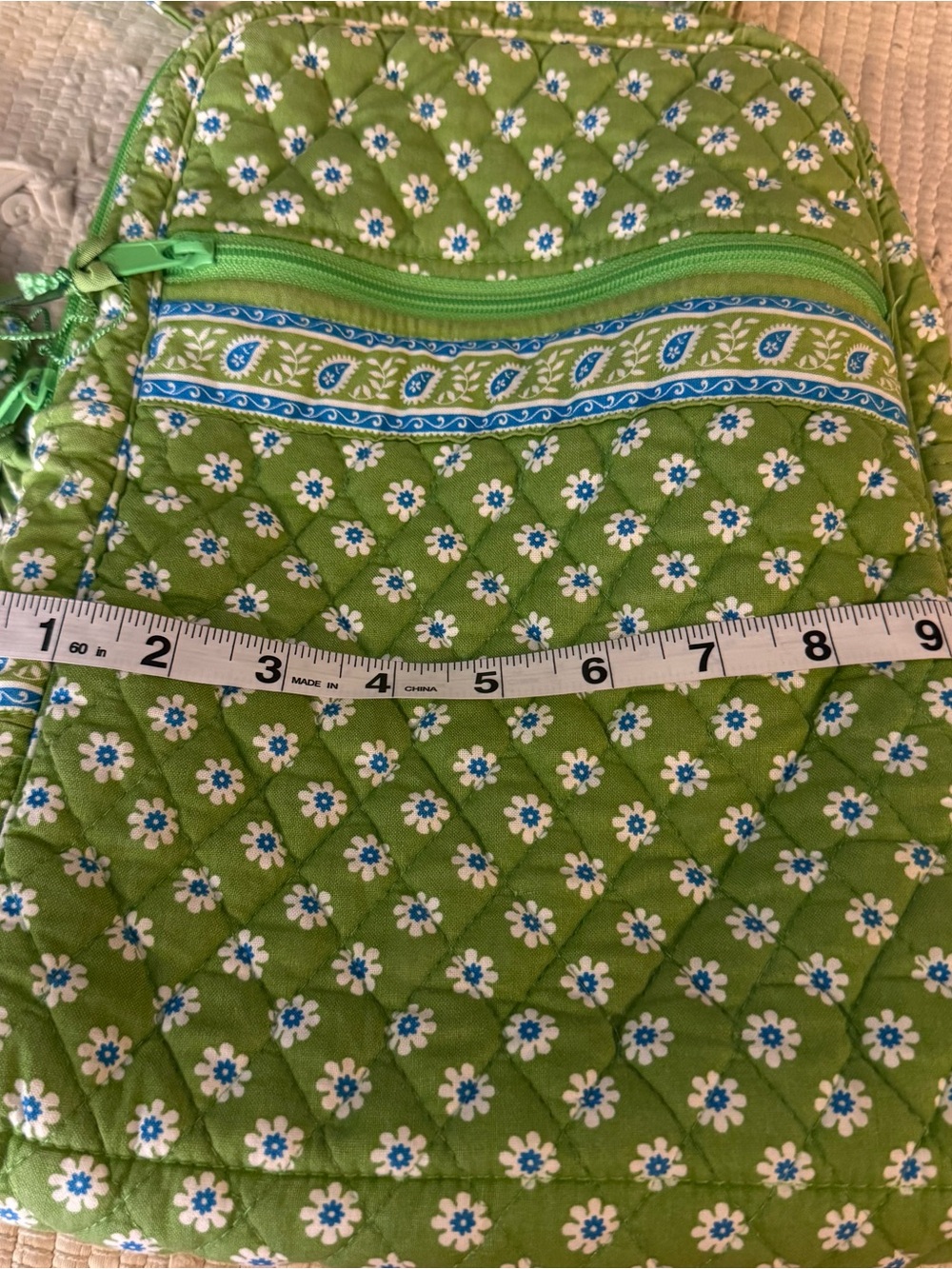Vera Bradley 2004 Apple Green Small Backpack Retired Floral Vintage - Picture 13 of 16